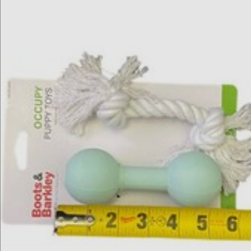 Boots & Barkley Puppy Toy Set - White and Light Blue
